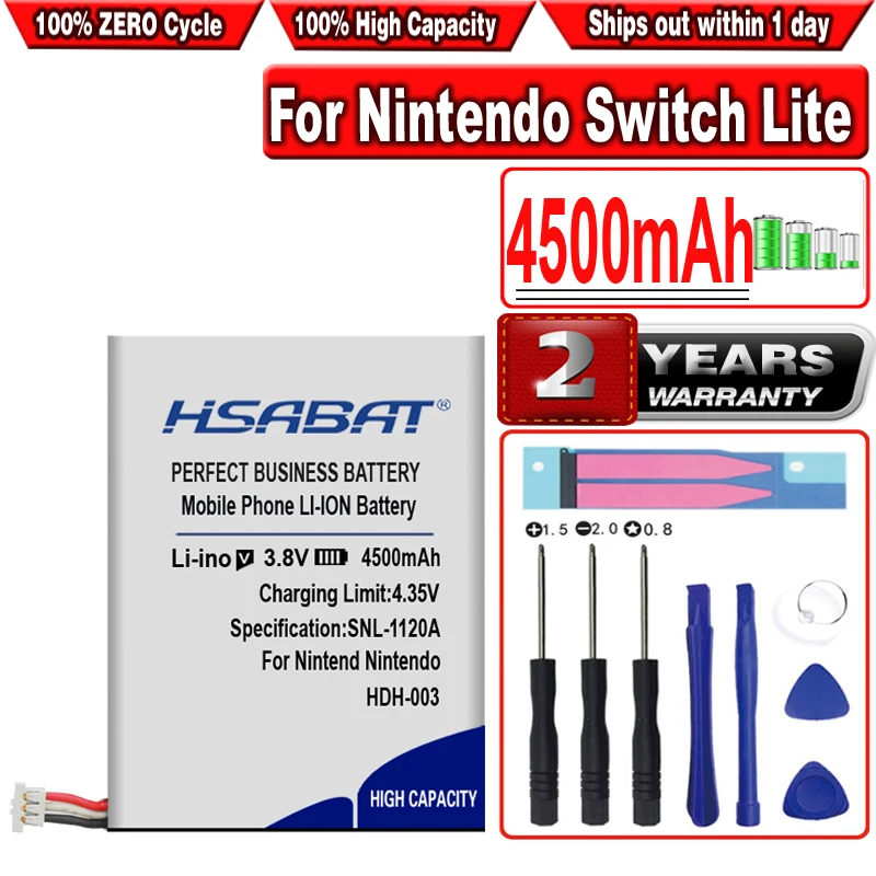 HSABAT 4500mAh HDH-003 HDH-001 HDH-002 Батарея для игровой приставки Nintendo Switch Lite.