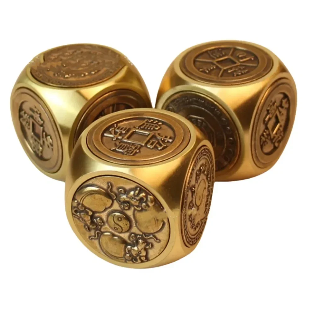 Латунная шестиугольная ручка кубика Рубика для декомпрессии рукоделие из чистой