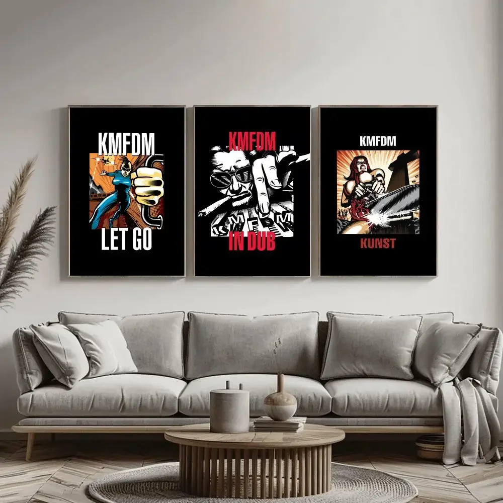 Фото Забавный постер группы K-Kmfdm, настенный декор, наклейка для гостиной, спальни, офиса, прихожей, бара, домашнего декора, идея для подарка №2