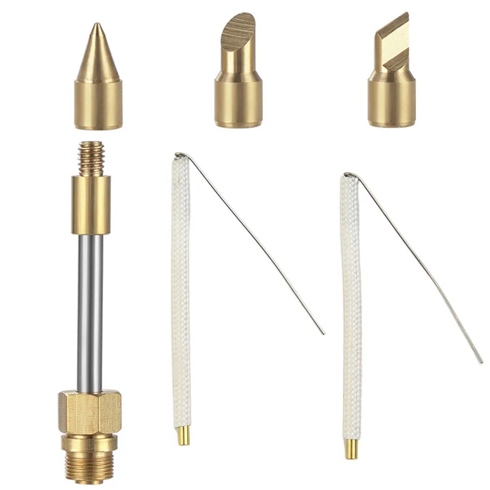 

6Pcs/set Soldering Tool 15W 510 Interface Soldering Iron Tips With Heating Core Set For Welding Soldering Tools Accessories