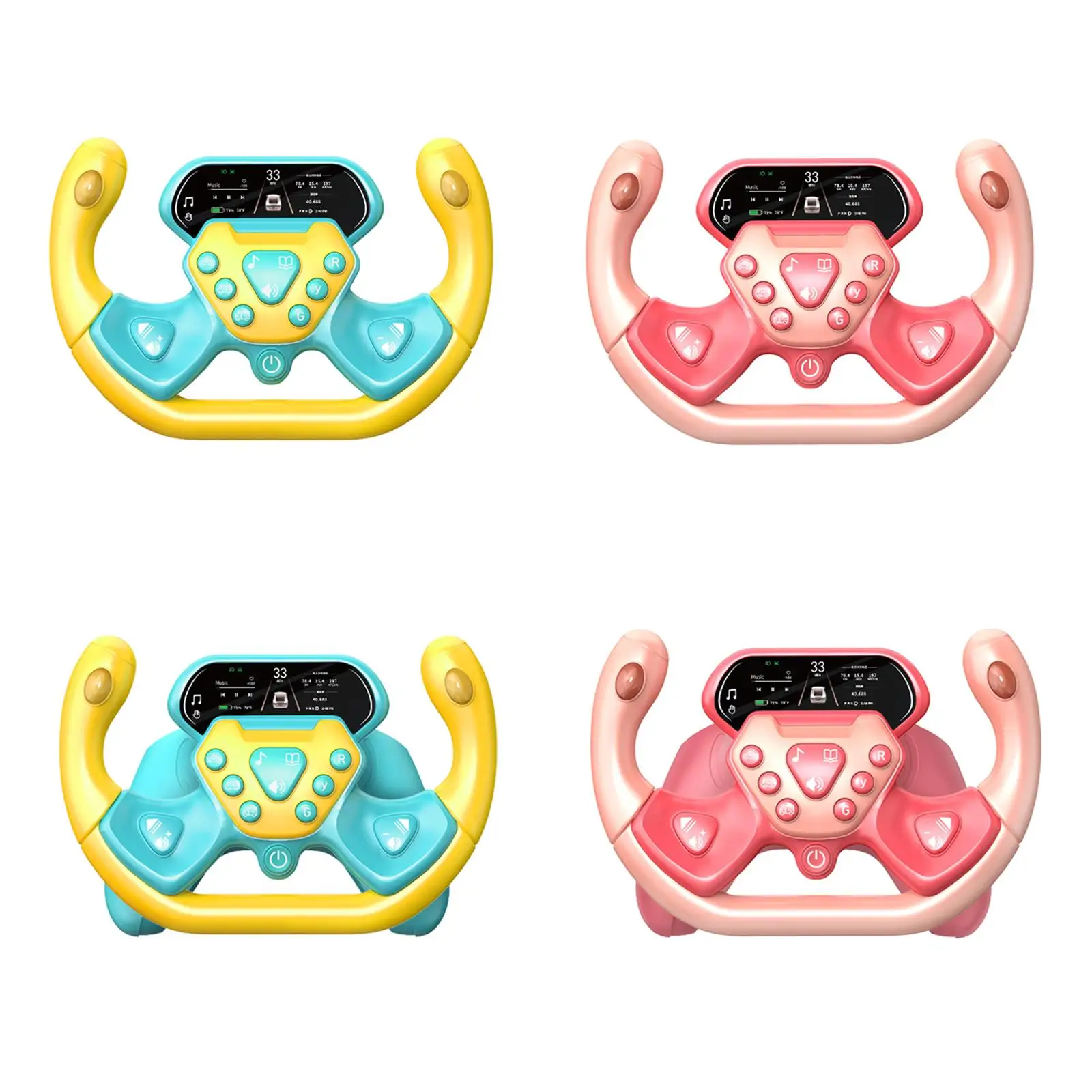

Racing Car Simulation Steering Wheel Toy with 1880 Music Driving Controller Educational Sounding toy Girls Boys game
