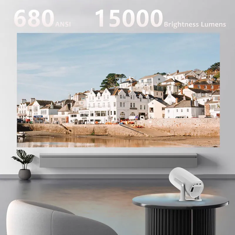 Фото Портативный проектор Lenovo 4K 100 м Android 12 WIFI 6 TOF без семян с автофокусом, уличный проектор Full HD, видео, кино, домашний кинотеатр №2