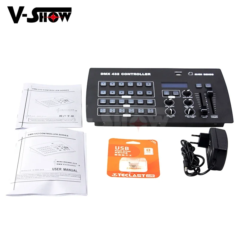 Фото Программируемый контроллер DMX 532 VSHOW C432 432 CH DMX-консоль для контроллера освещения DMX с подвижной головкой, сценический светильник №5