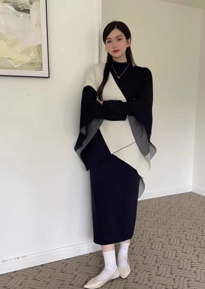 Женский трикотажный Костюм-двойка элегантный костюм во французском стиле