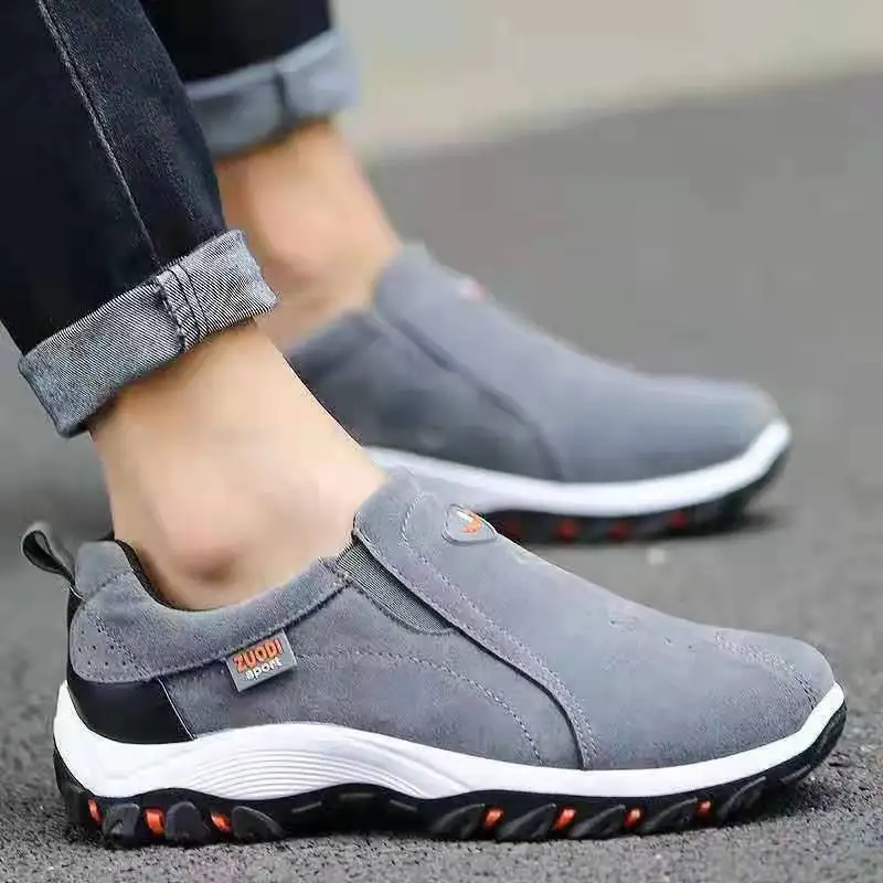 

Men's 2023 New Mountaineering Shoes Reverse Suede Casual Athletic & Outdoor Shoes Oversized Shoes Wear-resisting Loafers Men