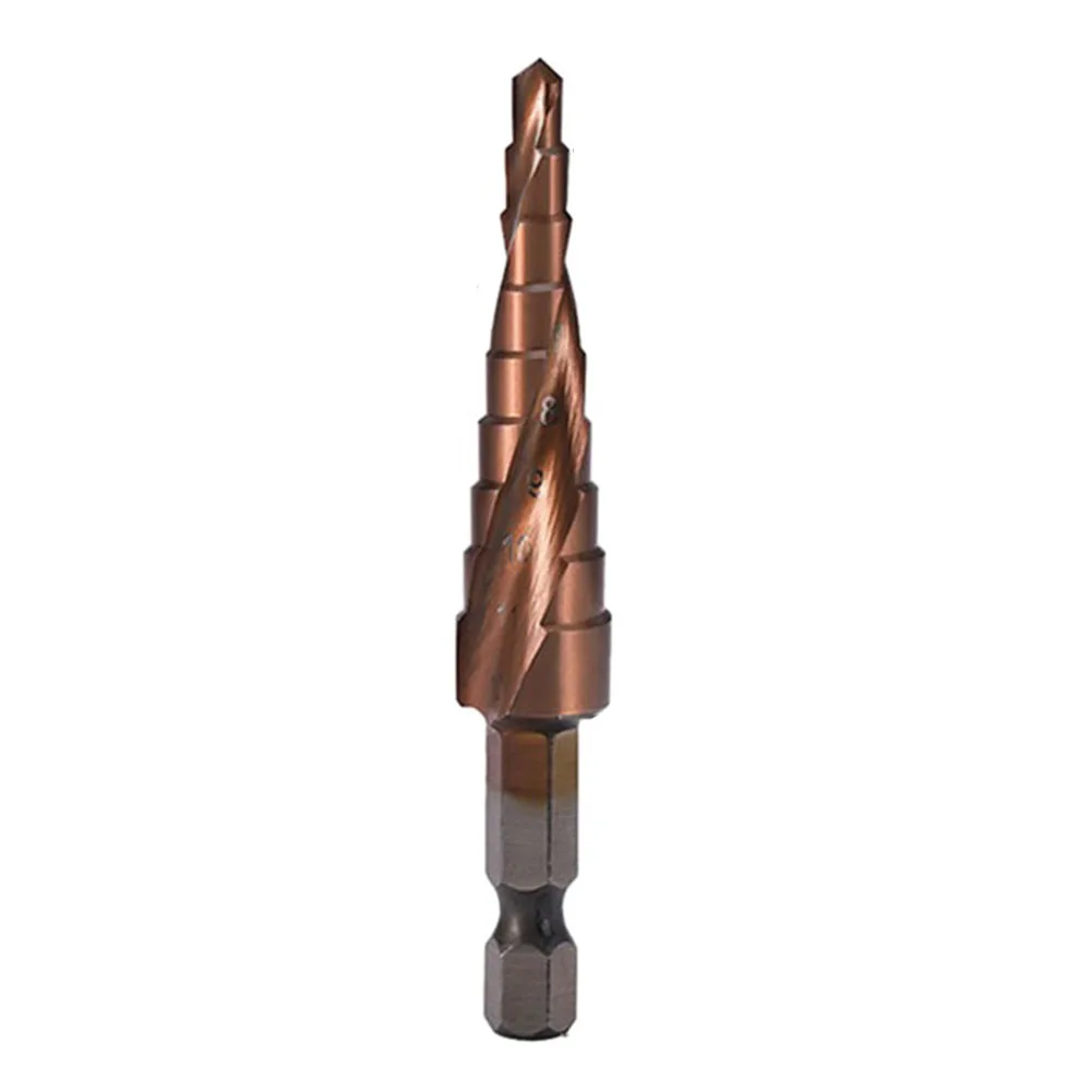 

M35 HSS Cobalt Step Drills Bit High Speed Steel Nitrogen Spiral Triangle Shank Drill Bits Set For Metal Cone Power Tools
