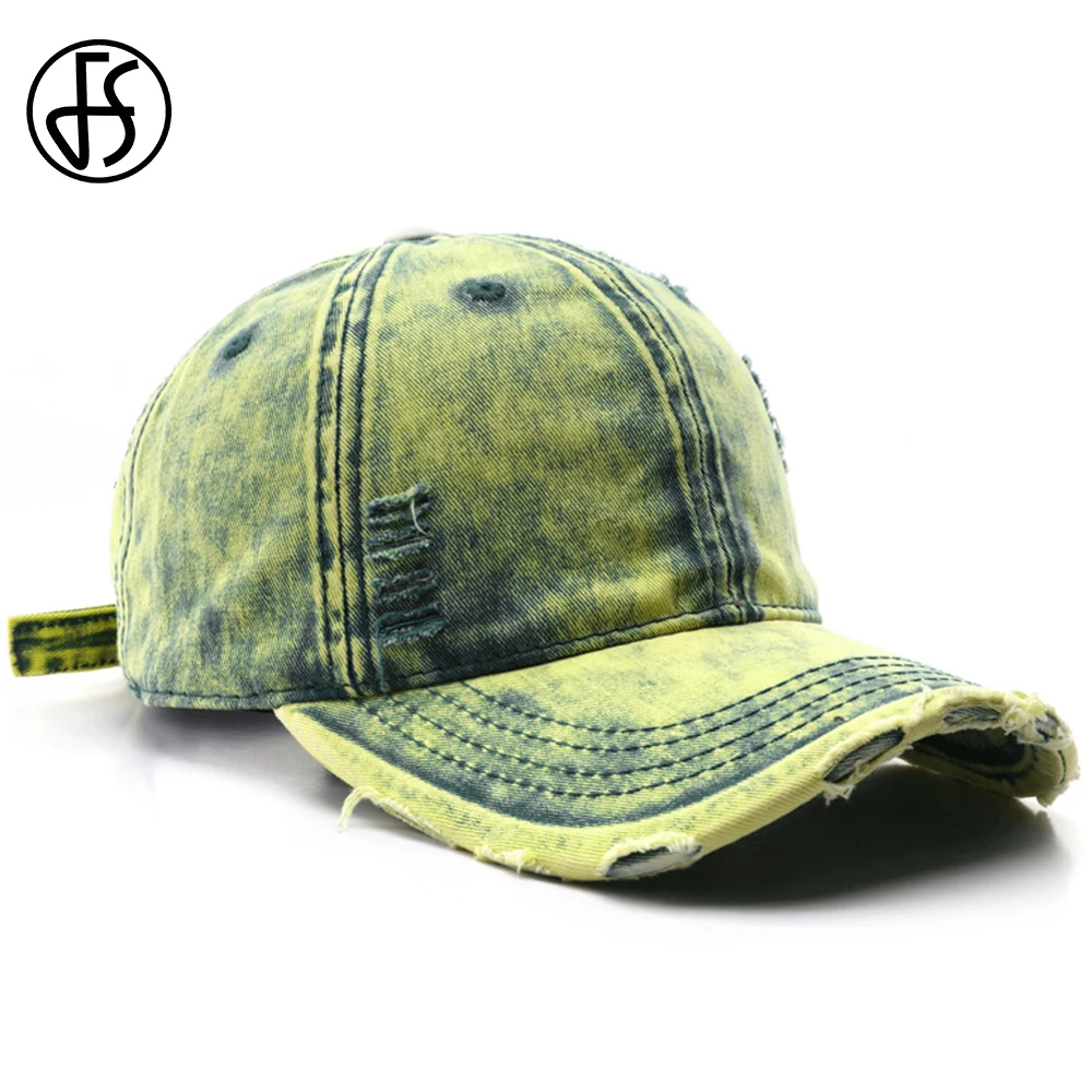 

FS High Quality Cotton Green Washed Trucker Hats For Men Korean Women Brand Baseball Cap Street Hip Hop Caps Bones Masculinos