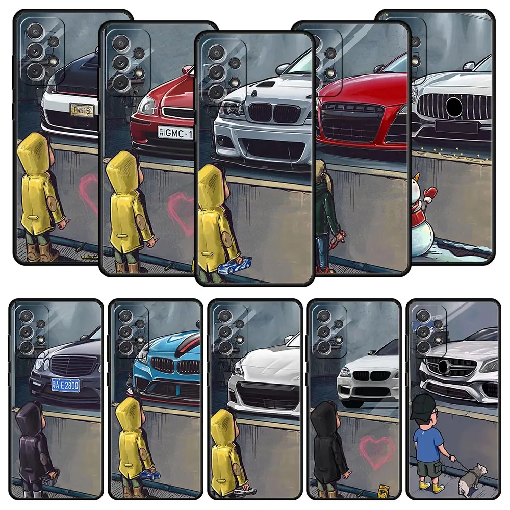 

Boy See Sports Car Jdm Drift For Samsung A51 A71 A21S A12 A11 A31 A41 A01 A03s A52 A32 A22 A13 A14 A23 A33 A53 A73 5G Phone Case