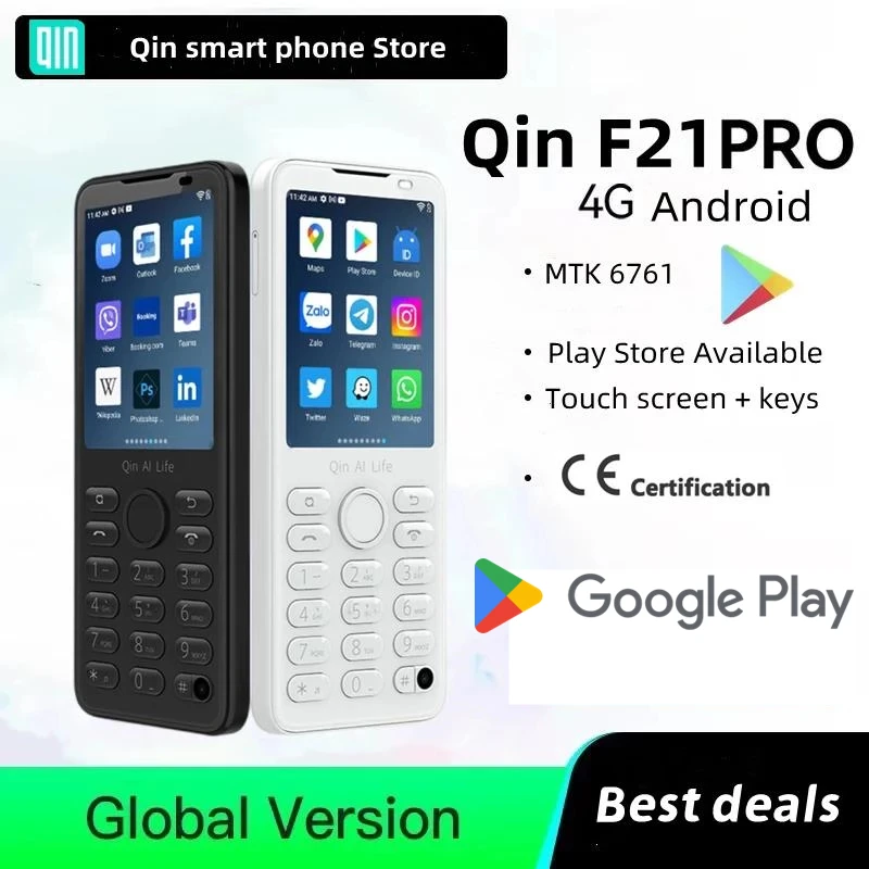 Google Play Store New Qin F21 Pro Smart Touch Screen Phone 2.8 Inch 3GB + 32GB / 4GB 64GB Bluetooth 5.0