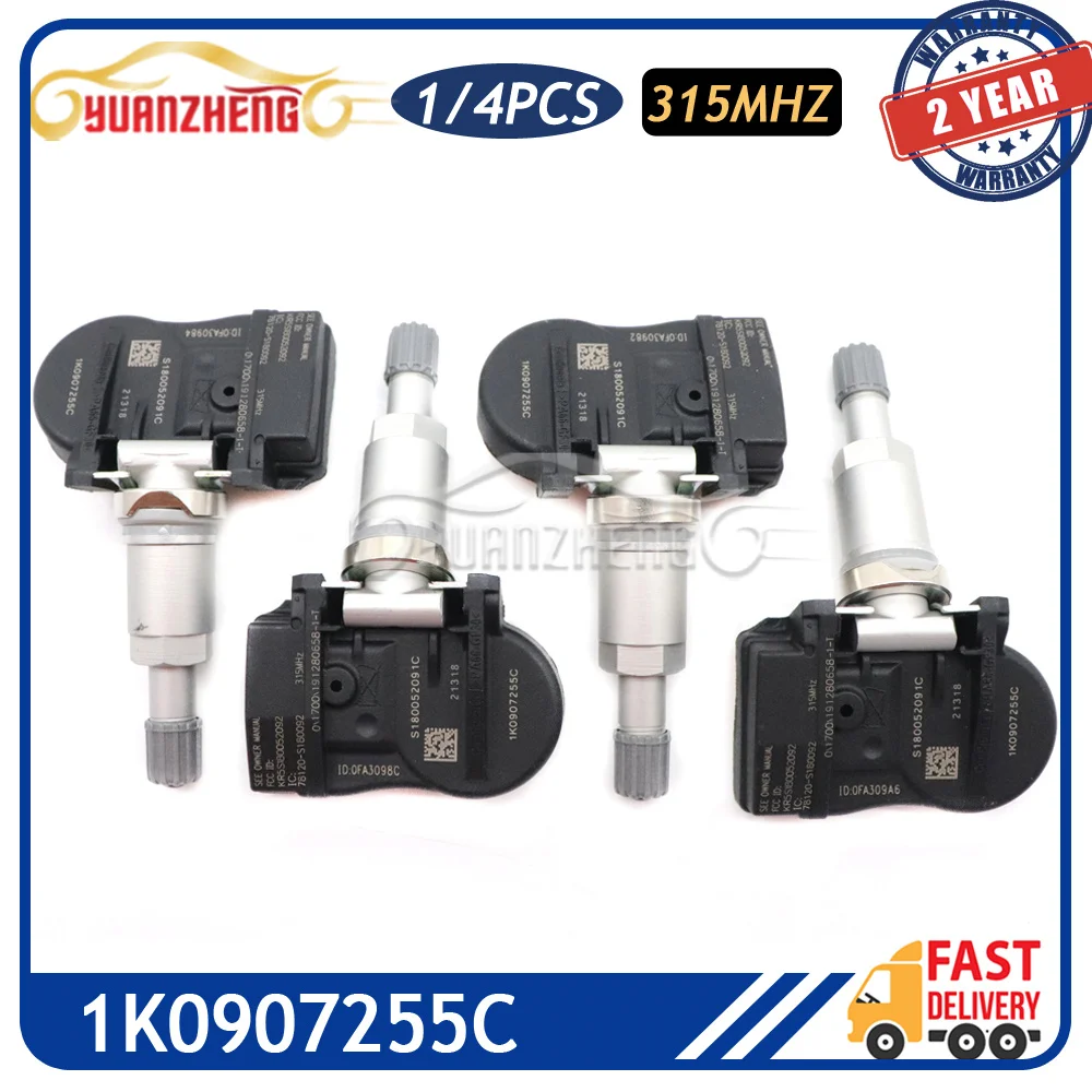 Автомобильный датчик давления в шинах TPMS 1K0907255C для Volkswagen EOS Passat Beetle Golf R32 Audi S4 S5 Q5 A3 A4 A5 Quattro SQ5