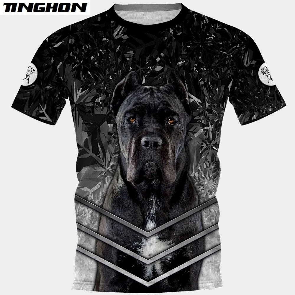 Футболки с животными 3D рисунок животных калейдоскоп собаки AMSTAFF пуловеры