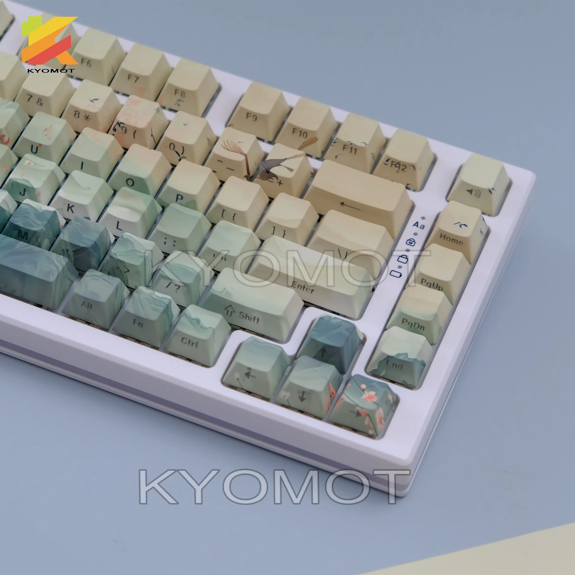 135 клавиш/набор тема раскраски тушью колпачки для клавиш из ПБТ с двойным