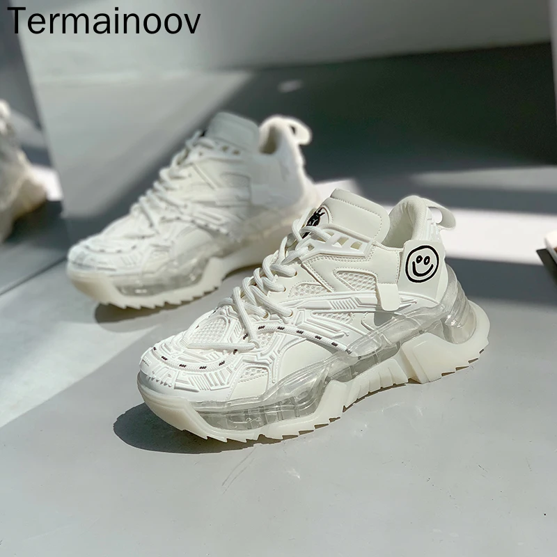 

Termainoov Casual Shoes Fashion Lace Up Women Sneakers Brand High Quality Running Platform Sport Shoes