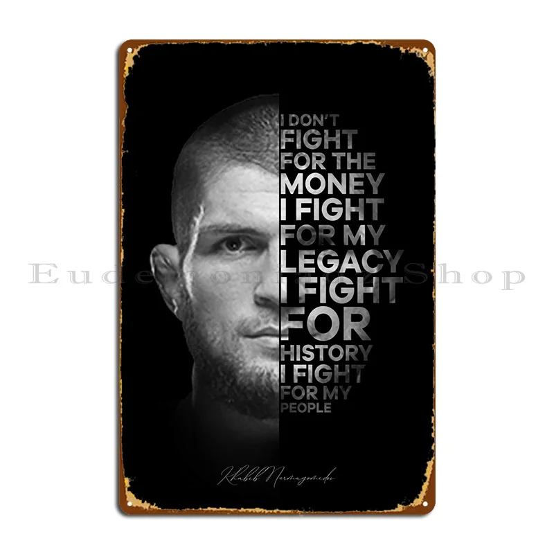 

Металлический плакат Khabib Nurmagomedov, ржавая живопись, Настенный декор, печать для гостиной, жестяной плакат