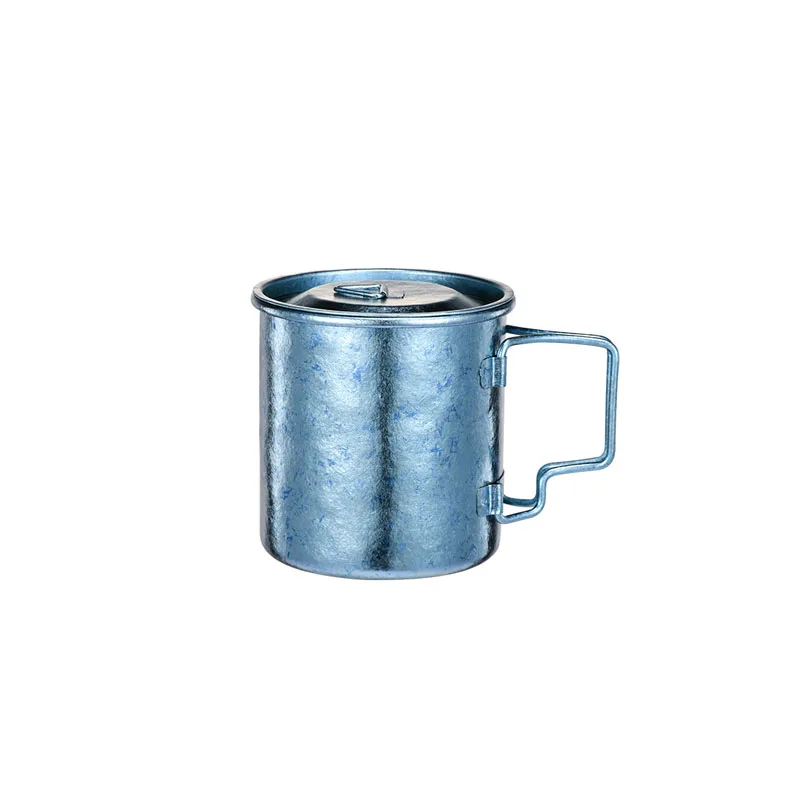 

Семейная пищевая 300 мл/420 мл титановая кофейная кружка, чашка для кемпинга с ручкой и крышкой для путешествий на открытом воздухе
