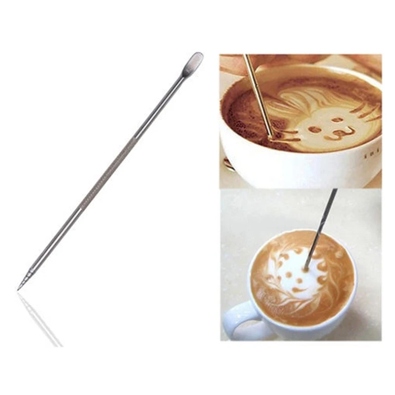 Аксессуары для выпечки игла кофе инструменты украшения портативная ручка латте