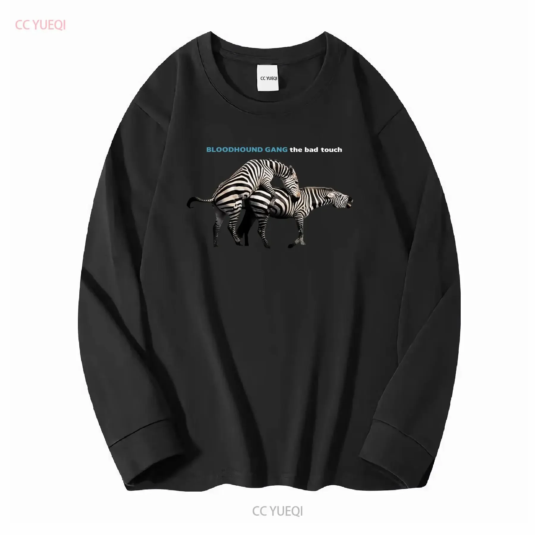 Фото Футболка BLOODHOUND GANG Bad Touch Zebras, полный размерный ряд от S до 5XL, LL1244, винтажная, с эффектом потертости, универсальная, дышащая, с графическим принтом, уличная одежда, мягкая. №2