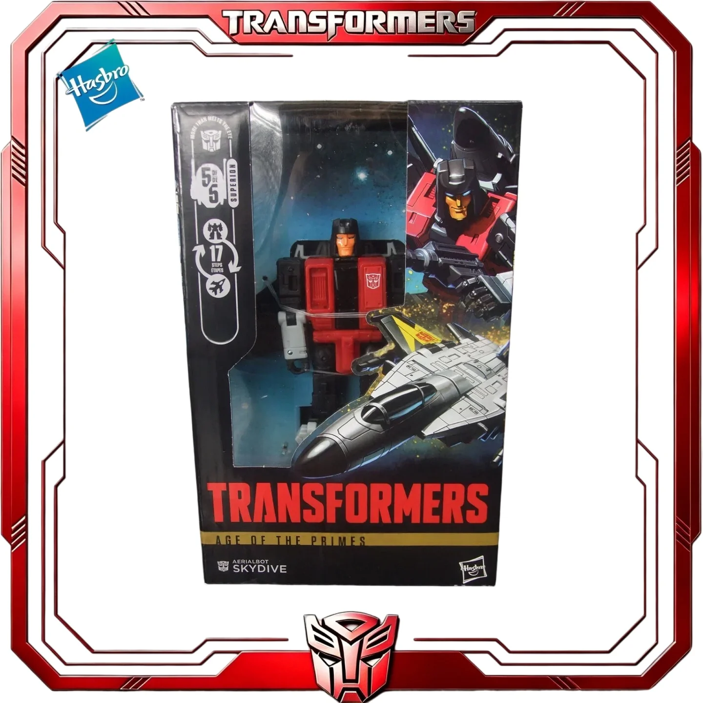 Фото В наличии: Коллекционная фигурка Transformers Age of the Primes Deluxe Skydive Hasbro Aerialbot Superion Jet – игрушка-подарок для фанатов №1