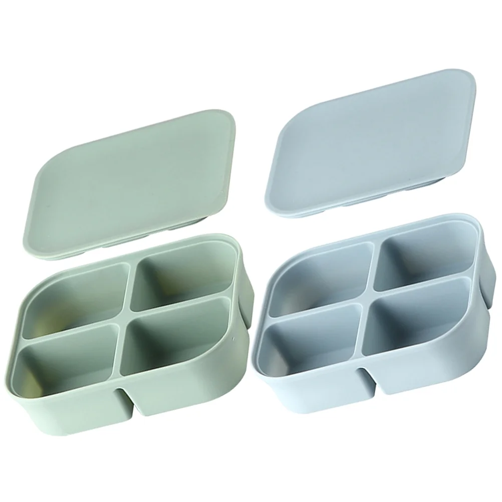 

Box Freezertray Fridge Container Kitchen Silicone Ice Containers Baby Boxes Meal Prep Freezing Daily Use Release Snacks Function