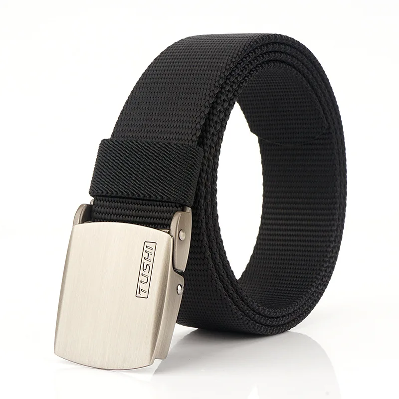 

Men Canvas Braid Tactical Belt Metal Buckle Outdoor Sports Belts Soft Nylon Jeans Accessories Waistband For Male High Quality