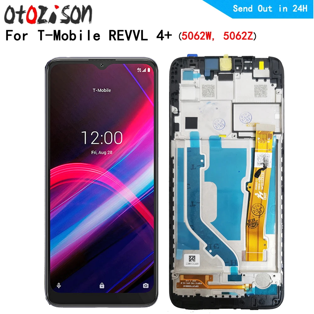 ЖК-дисплей 6,52 дюйма для T-Mobile REVVL 4 + 5062 Вт 5062Z, ЖК-панель с рамкой, сенсорный датчик, дигитайзер в сборе, замена