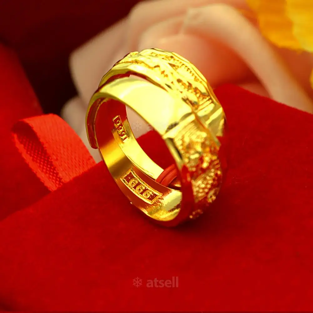 Золотые кольца свадебные "Дракон и Феникс" настраиваемые ювелирные изделия оптовая продажа Открытое женское и мужское кольцо для всех типов золотодобычи.