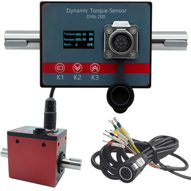 

Load Cell Tester With Display Motor Power Speed Measuring 0.5 2000N.m Instrument Dynamic Rotation Torque Sensor