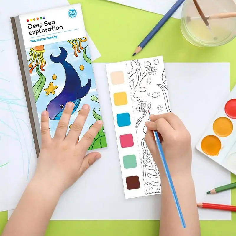 

Watercolor Paint Book Children Drawing Toys Montessori Educational Toys Color Recognition Water Coloring Books Painting Supplies