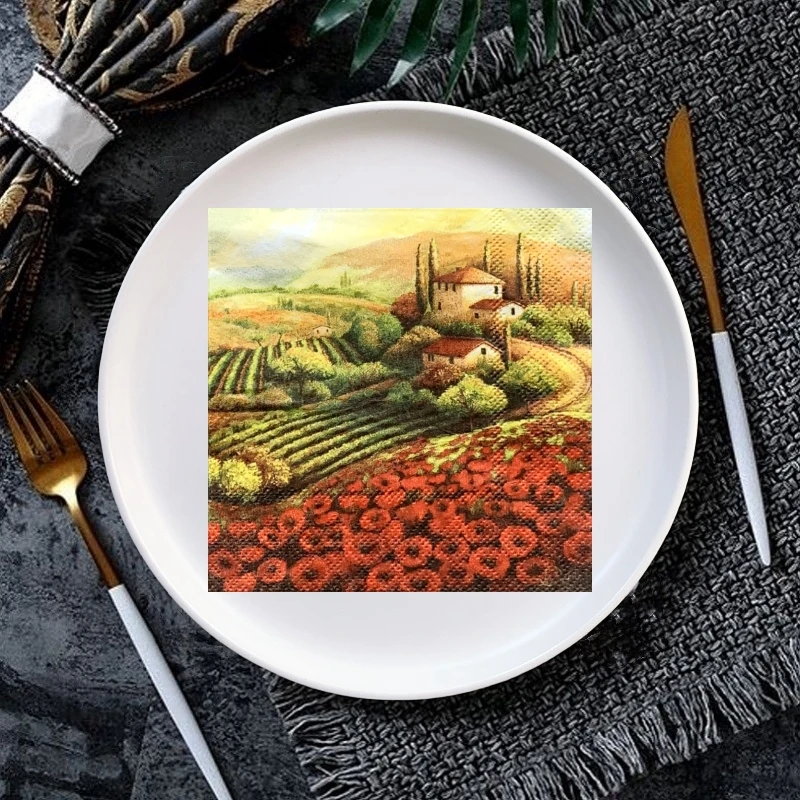 

Бумажные салфетки для стола Vintage Country Garden 25х25 см