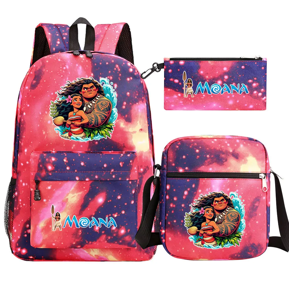 Новые сумки для книг Moana Princess из 3 предметов мальчиков и девочек школьные