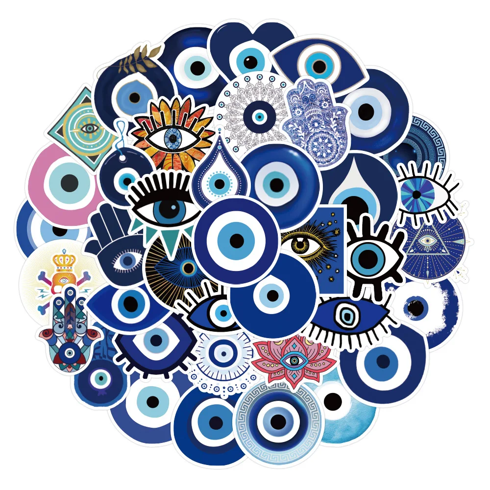 

10/50PCS Evil Eye Graffiti Stickers Aesthetic Laptop Skateboard Phone Waterproof Decal Sticker Pack Kid Toy