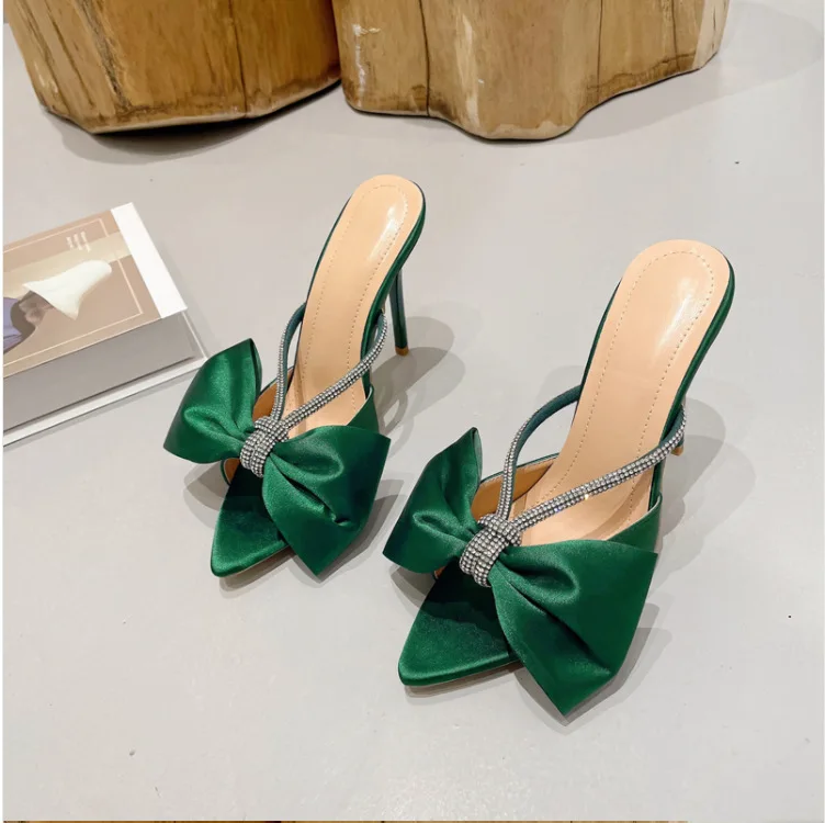 

2022 New Women Fashion Pumps Ladies Sexy Wedding Party Shoes Woman High Heels Female Dress Sandals Fashion Bow-knot Large Size