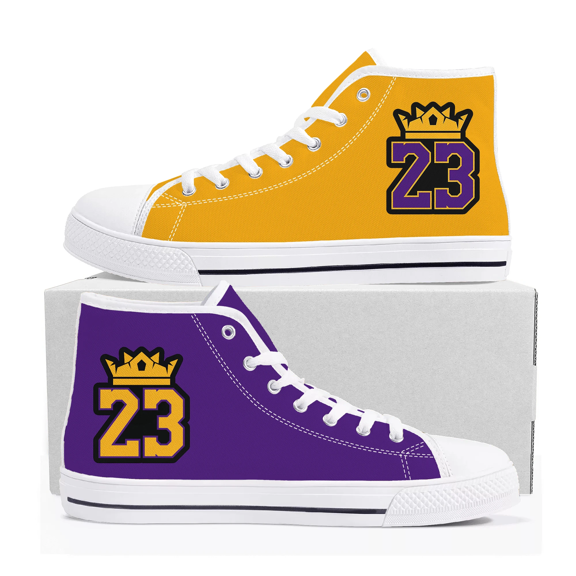 Mens Womens Teenager Canvas Sneaker Gold Purple Custom Made 