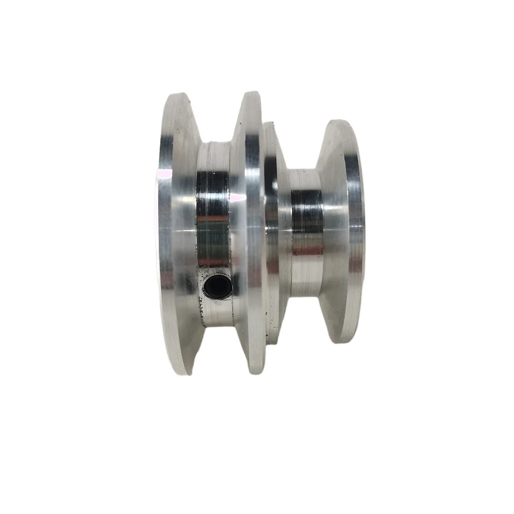 

Aluminum Alloy 40-50mm Double Groove Pulley 8-20MM Fixed Bore V-shape Pulley Wheel for 10MM O V-belt