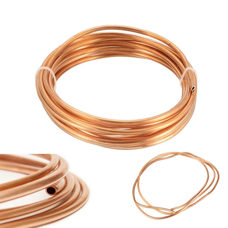 1M Weiches Kupferrohr Kupferspule OD 2~8mm ID 1~6mm Reines Kupferdrahtrohr für Klimaanlagen und Kältetechnik Handwerk – Detail 1