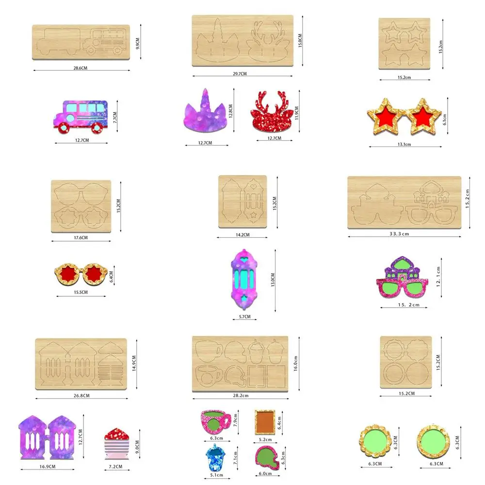 

Форма для ножа «сделай сам», формы в форме звезды, деревянные штампы для резки, форма для резки кожи, заколки для волос, подходит для машинок для резки больших и крупных снимков Sizzix