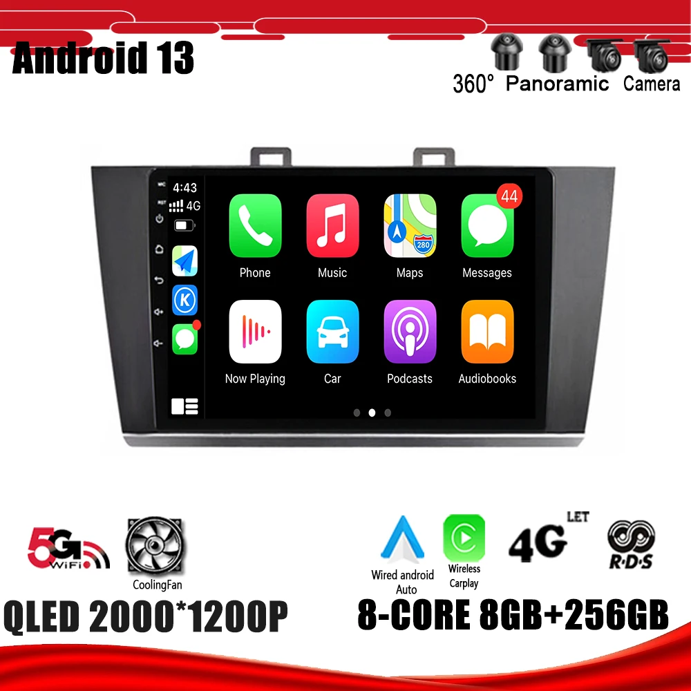 

Автомобильный радиоприемник, мультимедийный плеер Android 13, навигация GPS DSP Carplay WIFI для Subaru Outback Legacy 2015 2016 2017 2018