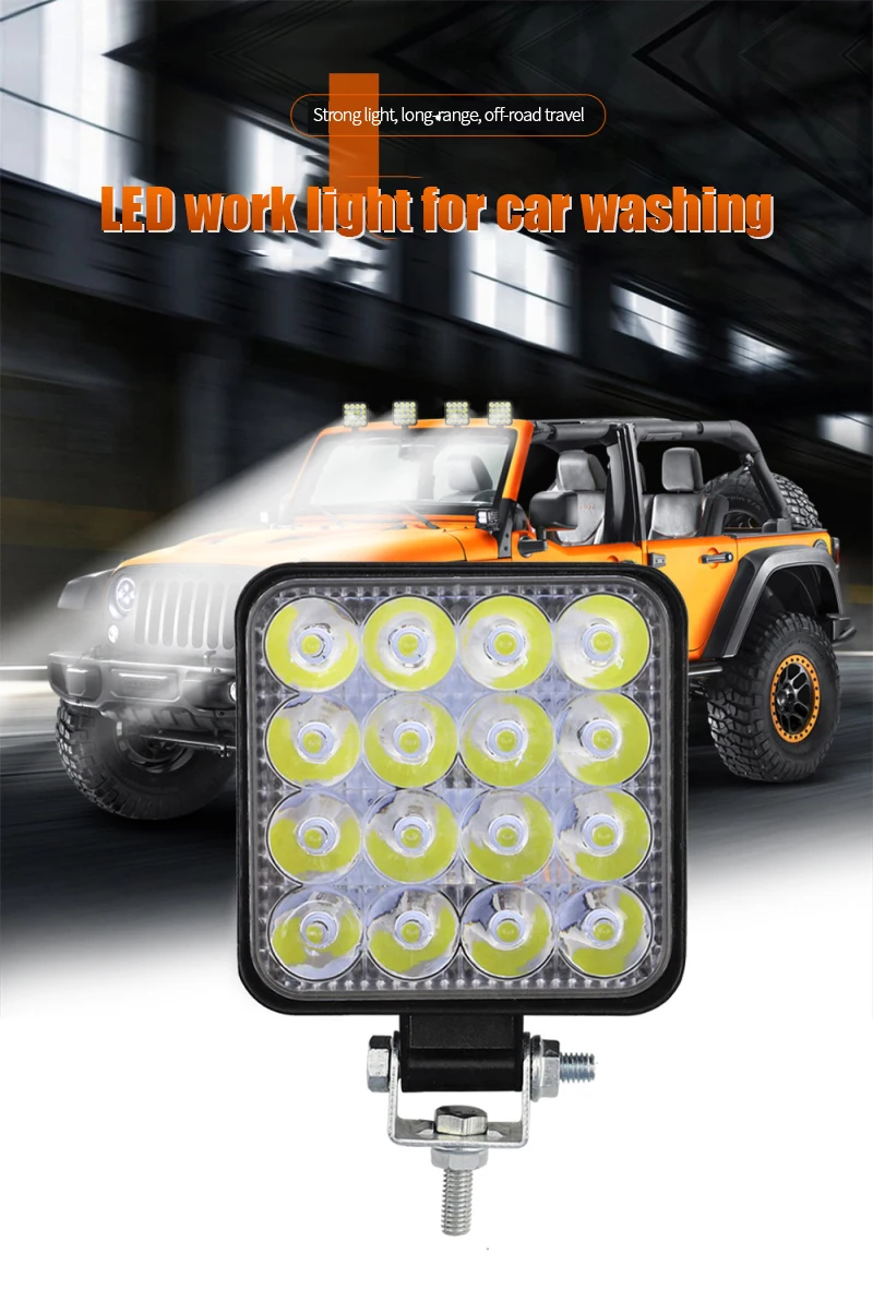 

Led Headlights Superbright Spotlight Headlight 48w Auxiliary Light Car Accessories Modified Headlight Universal Car Work Light