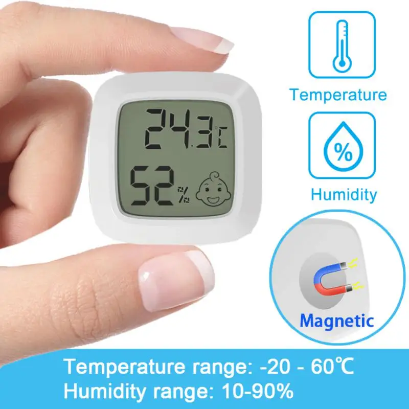 

Комнатный цифровой термометр-гигрометр с ЖК-дисплеем, комнатный электронный измеритель температуры и влажности, датчик, Метеостанция для дома