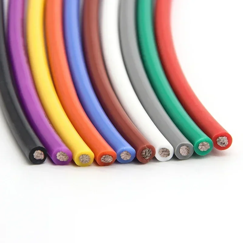5/10m Heat-resistant Cable Soft Silicone Wire 26 24 22 20 18 16 14 12 10 8 AWG High Temperature Flexible Copper Connector Line