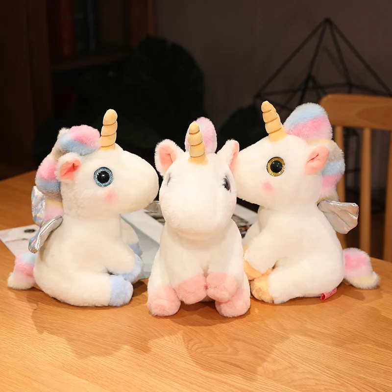 

25cm Kawaii Cartoon Unicorn Plush Toy Soft Stuffed Unicorn Soft Dolls Animal Horse Toys For Children Girl Pillow Birthday Gifts