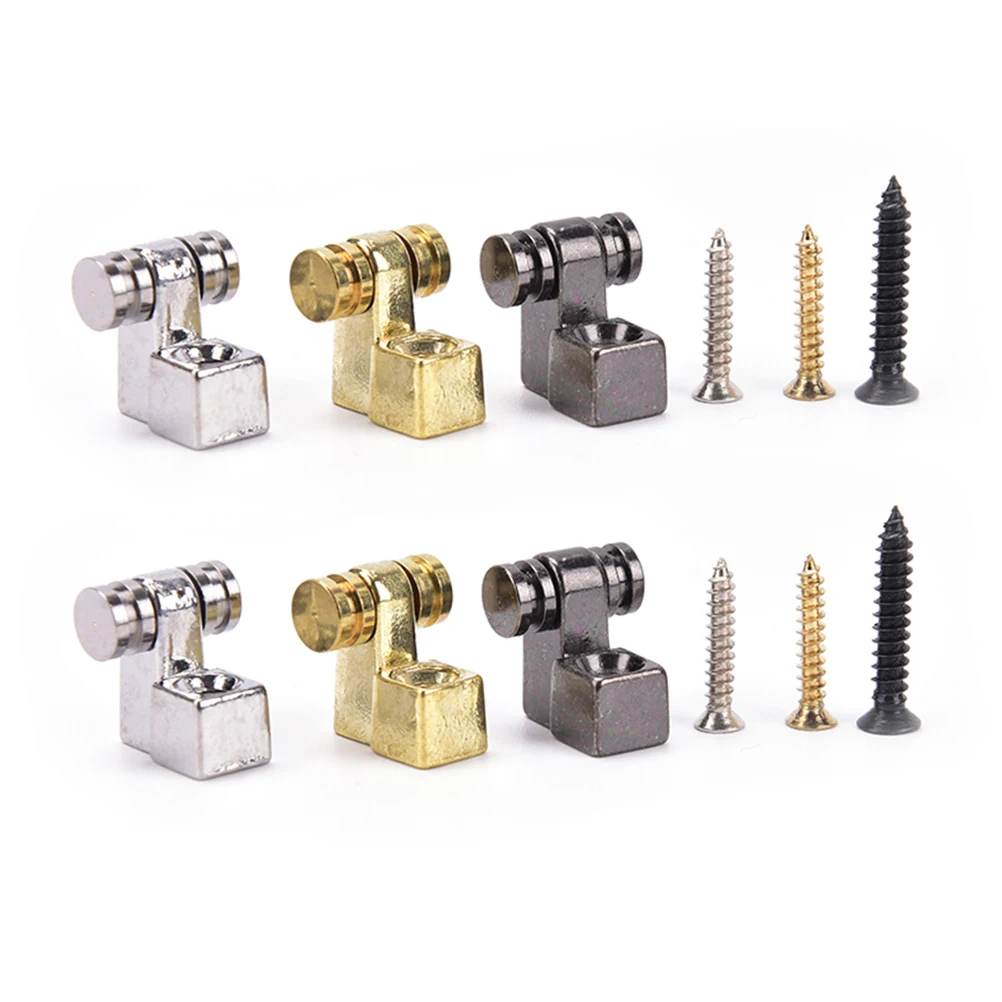 

2Pcs Roller String Retainers Mounting Tree Guide for Electric Guitar silver