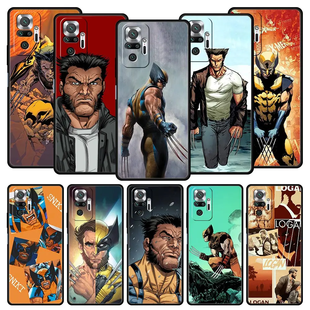 

Cover Case for Xiaomi Redmi Note 7 8 8T 9 9S 10 11 11S 11T K40 K40S K50 Pro Plus 4G 5G Back Cell Capa Original Hero Wolverine