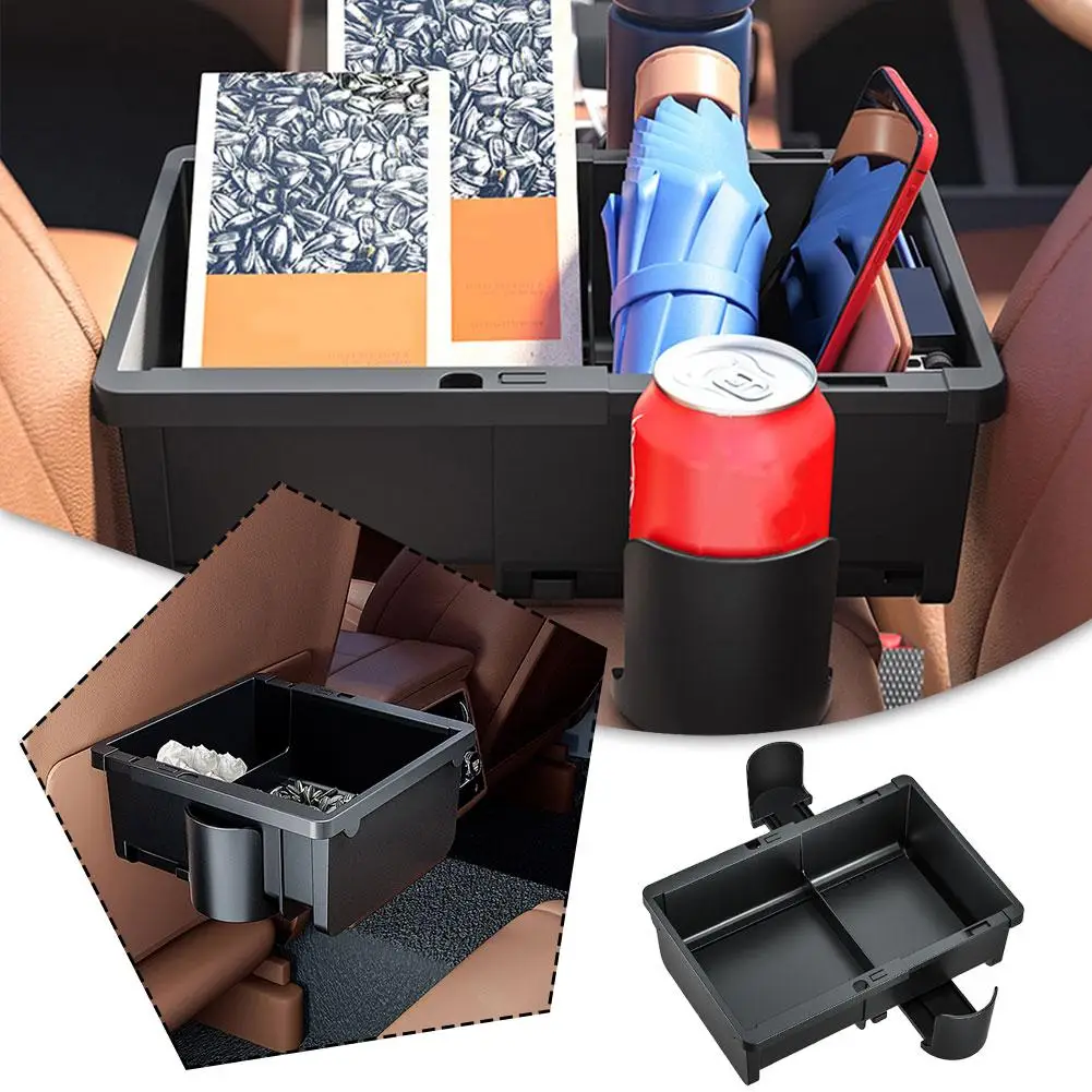 

Car Storage Box Multifunction Car Center Armrest Hidden Box Cup Holder Console Organizer Box for Car Accessories Q5B4