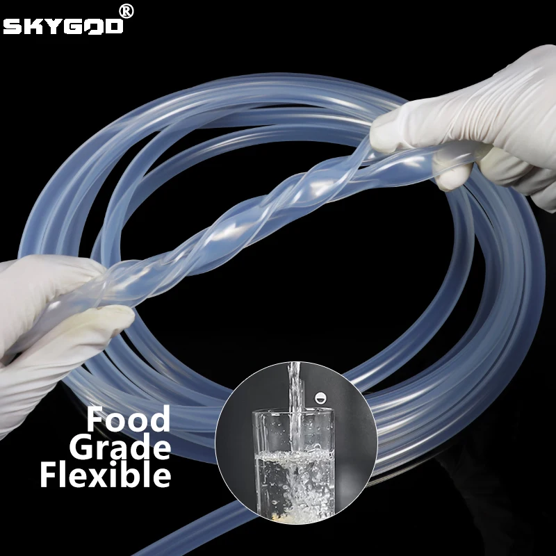 

1 м пищевая силиконовая трубка, прозрачный диаметр 1 2 4 5 6 7 8 9 10 11 12 14 16 18 20 30 50 мм Гибкая трубка для напитков Шланг для воды