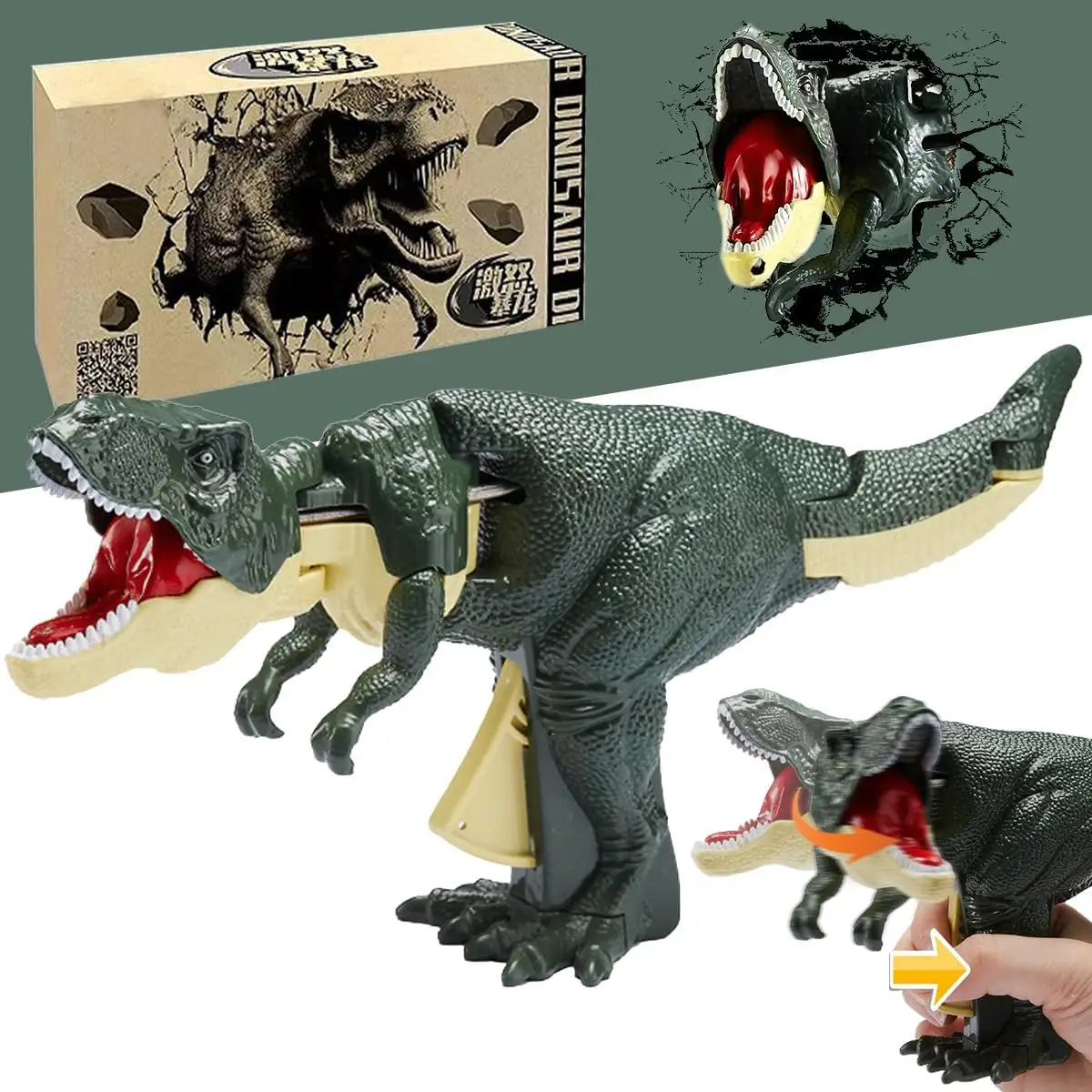 

Триггер T-Rex, 2023 новые игрушки динозавров, реалистичный тираннозавр, игрушка-рор дракона, игрушка для декомпрессии