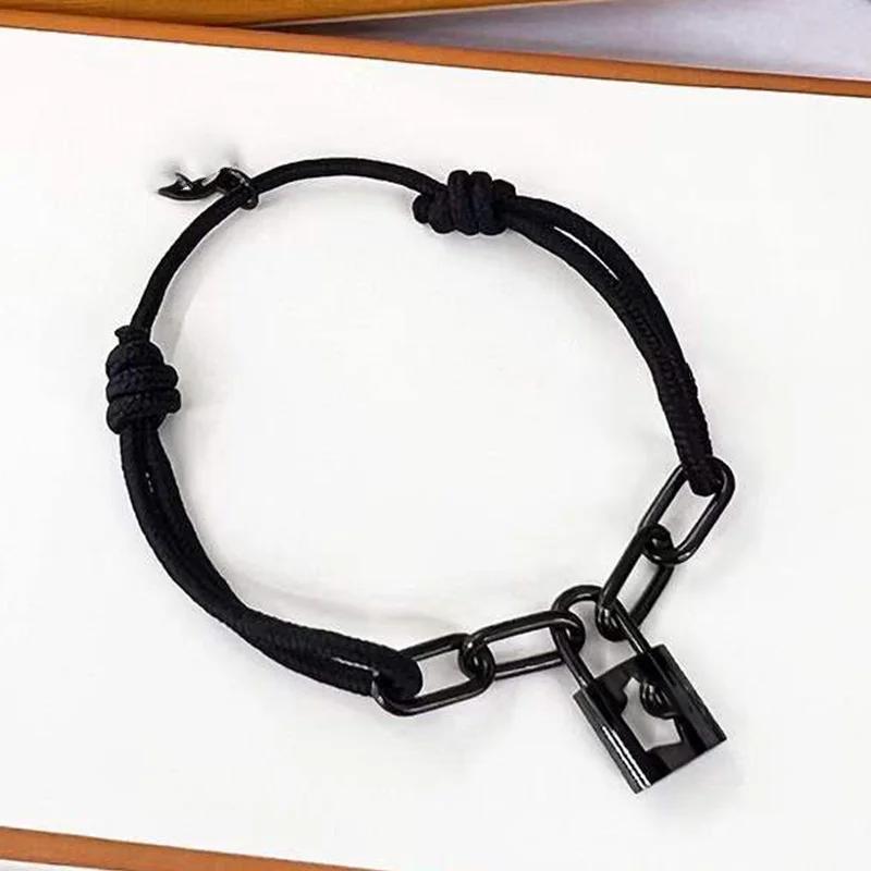 

Classic Rope Bracelet Lock Popular Element For Women Luxury Jewelry Men Braided Bracelets Fashion Friendship Charms Chain Gifts