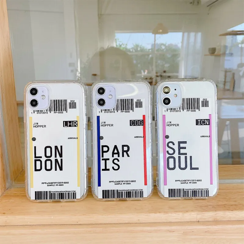 

Nohon Air Ticket Clear Phone Case For REDMI NOTE 10 PRO 5G NOTE 9 8 REDMI 6A 8 9C 9T Transparent label Soft back cover