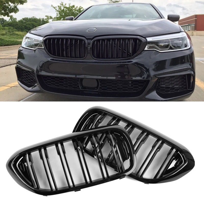 

Replacement Front Bumper Grill For BMW G30/G38 5 Series M5 G31 520i 530i 540i 2017-2020 2-Slat Gloss Black Front Kidney Grille