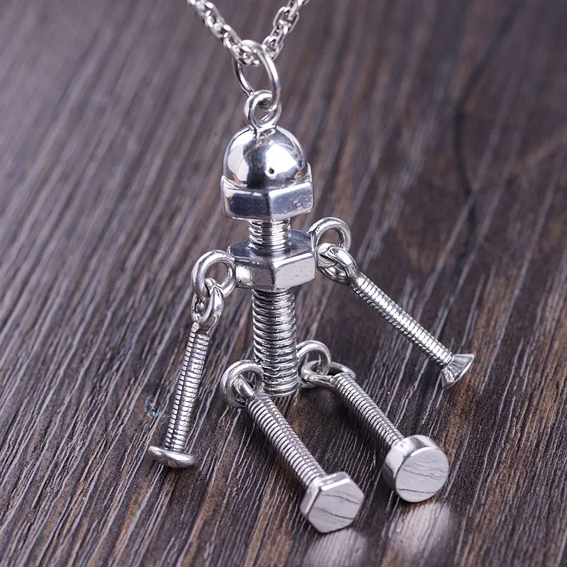 

FNJ 925 Silver Screw Pendant Original Pure S925 Sterling Silver Pendants for Jewelry Making Women Man